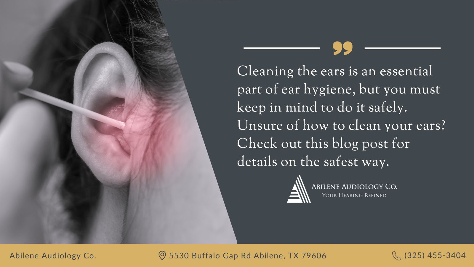 a woman using a cotton swab to clean ear causing pain